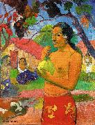 Woman Holding a Fruit Paul Gauguin